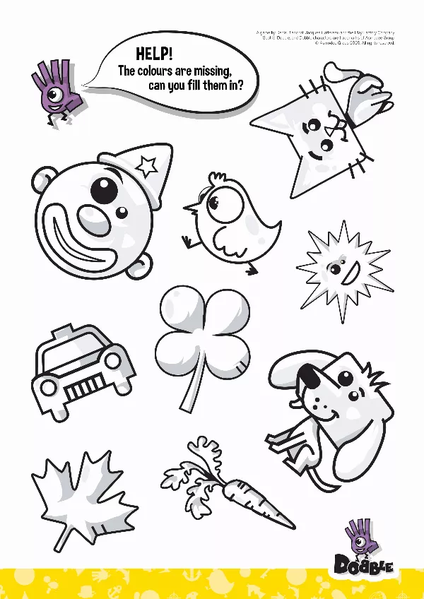 Dobble Colouring Sheet